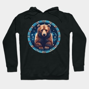 Grizzly Bear in Ornmament , Love Bears Hoodie